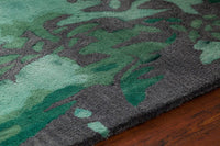 Chandra Brynn Bry42701 Green / Charcoal Organic / Abstract Area Rug