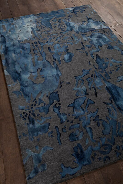 Chandra Brynn Bry42702 Blue / Grey Organic / Abstract Area Rug