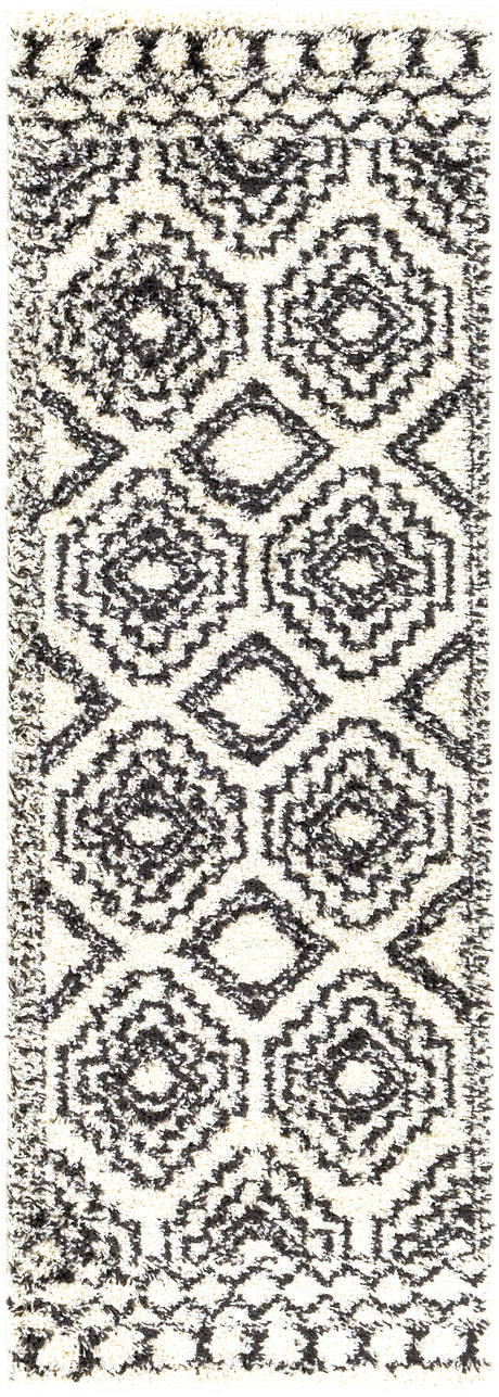 Surya Beni Shag Bsh-2300 Charcoal, Cream Rugs.