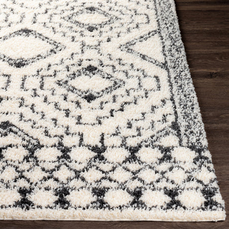 Surya Beni Shag Bsh-2300 Charcoal, Cream Rugs.