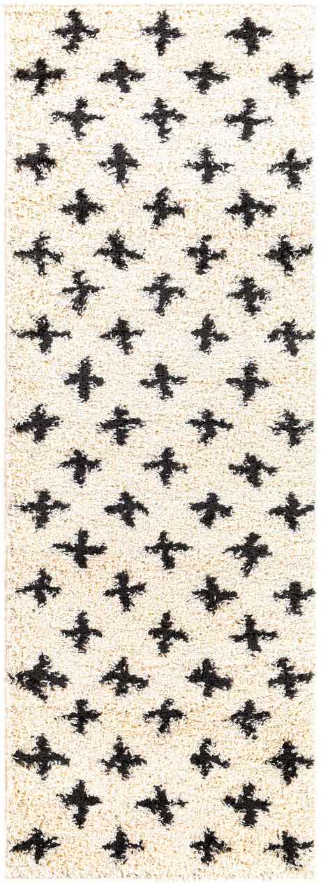 Surya Beni Shag Bsh-2304 Charcoal, Cream Rugs.