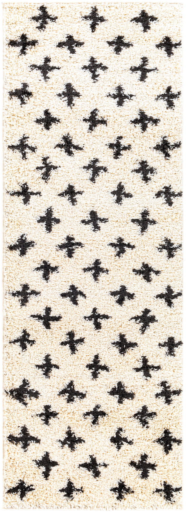 Surya Beni Shag Bsh-2304 Charcoal, Cream Rugs.