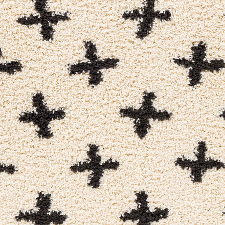 Surya Beni Shag Bsh-2304 Charcoal, Cream Rugs.