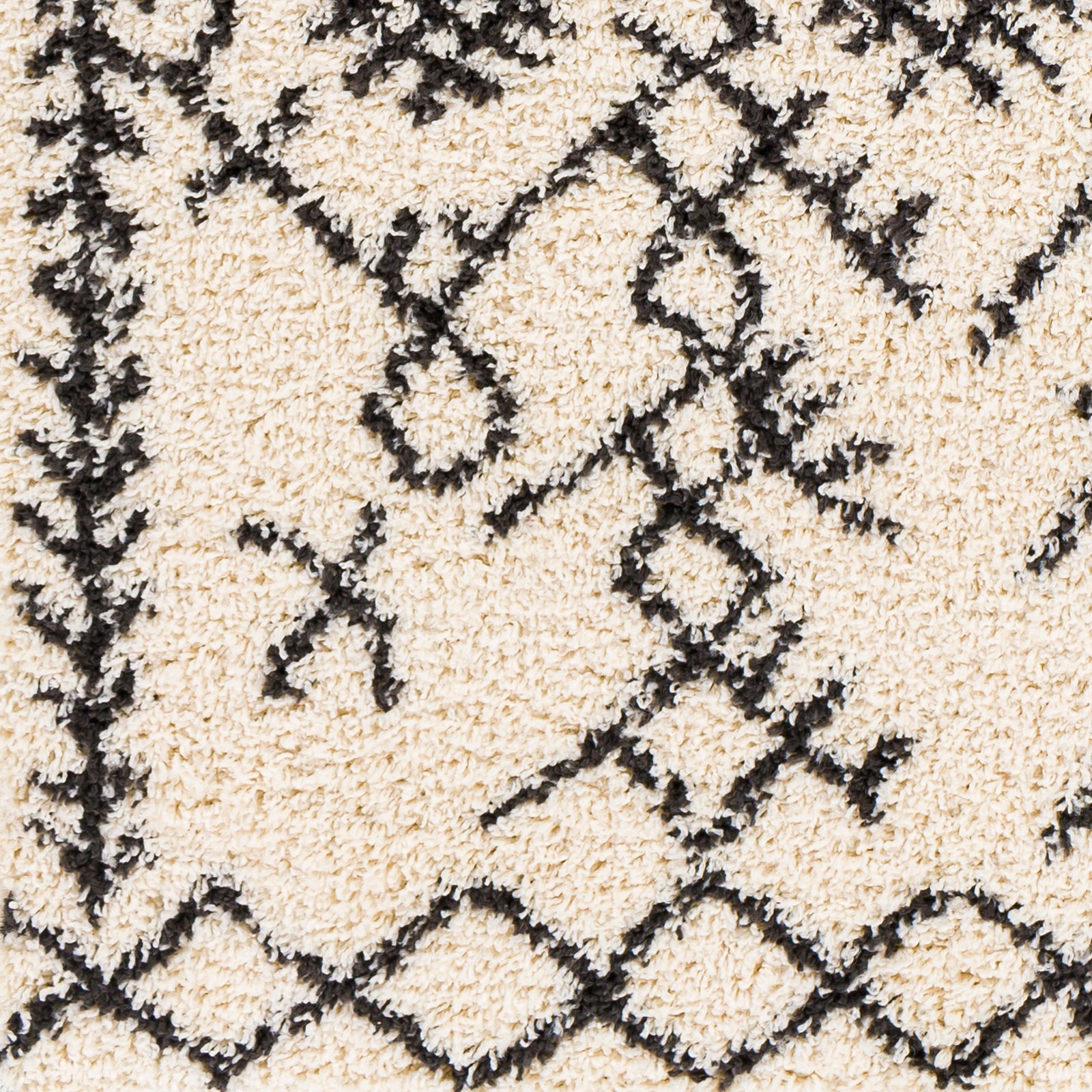 Surya Beni Shag Bsh-2306 Charcoal, Cream Area Rug