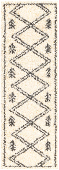 Surya Beni Shag Bsh-2315 Charcoal, Cream Area Rug