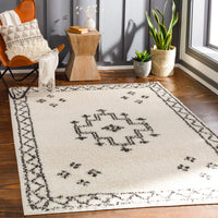 Surya Beni Shag Bsh-2320 Charcoal, Cream Area Rug