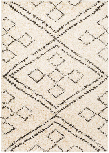 Surya Beni Shag Bsh-2331 Charcoal, Cream Rugs.