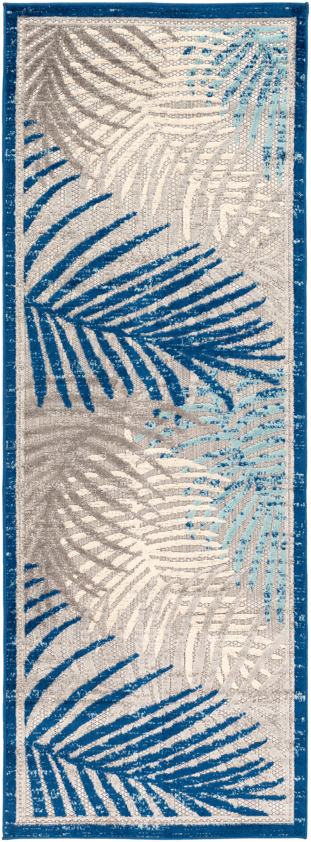 Surya Big Sur Bsr-2312 Dark Blue, Aqua, Taupe, Cream Rugs.