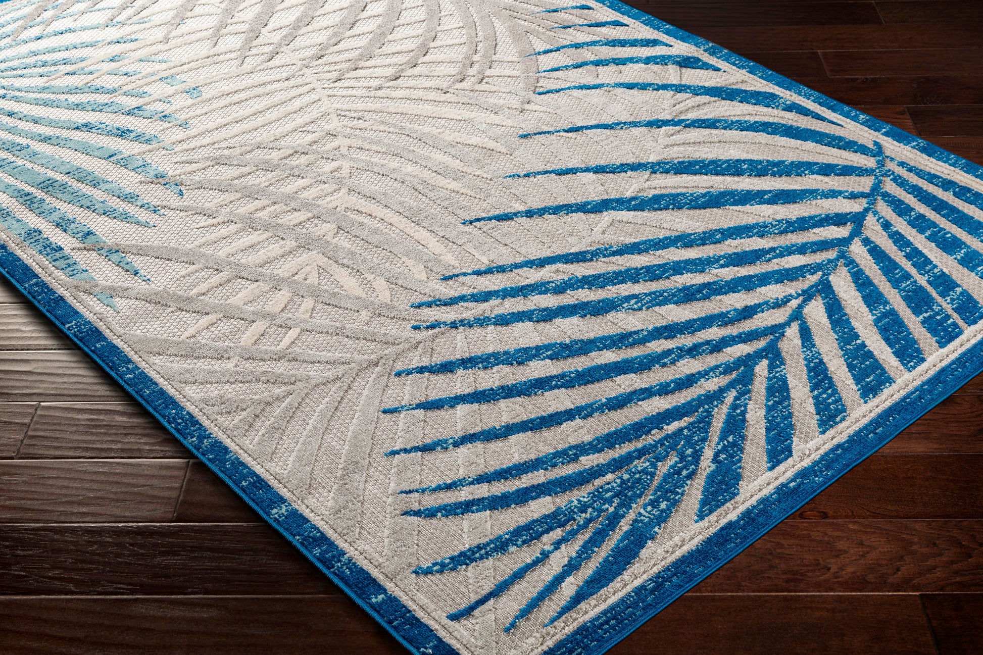 Surya Big Sur Bsr-2312 Dark Blue, Aqua, Taupe, Cream Area Rug