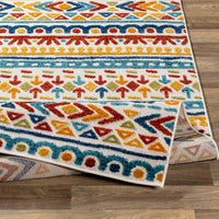 Surya Big Sur Bsr-2314 Aqua, Mustard, Rust, Burnt Orange Area Rug