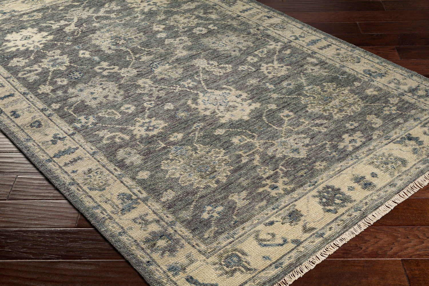 Surya Biscayne Bsy-2307 Charcoal, Butter, Light Gray, Dark Blue Rugs.
