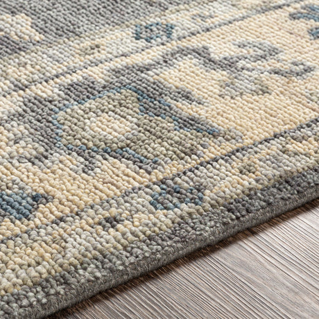 Surya Biscayne Bsy-2307 Charcoal, Butter, Light Gray, Dark Blue Rugs.