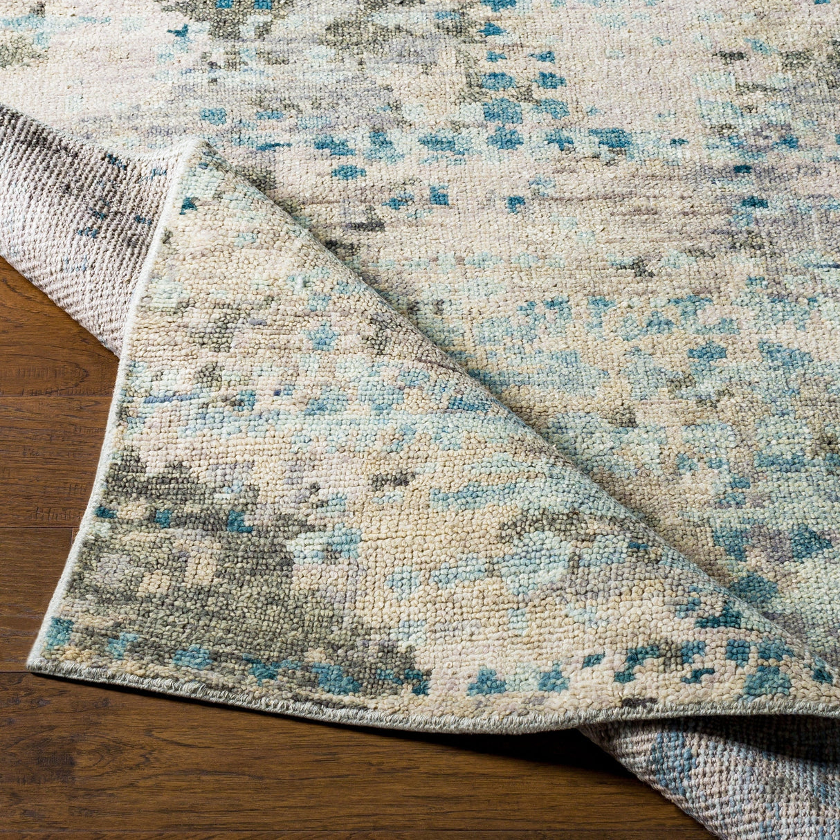 Surya Biscayne Bsy-2308 Teal, Sage, Dark Green, Medium Gray Rugs.