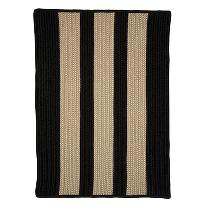 Colonial Mills Boat House Bt19 Black Striped Area Rug