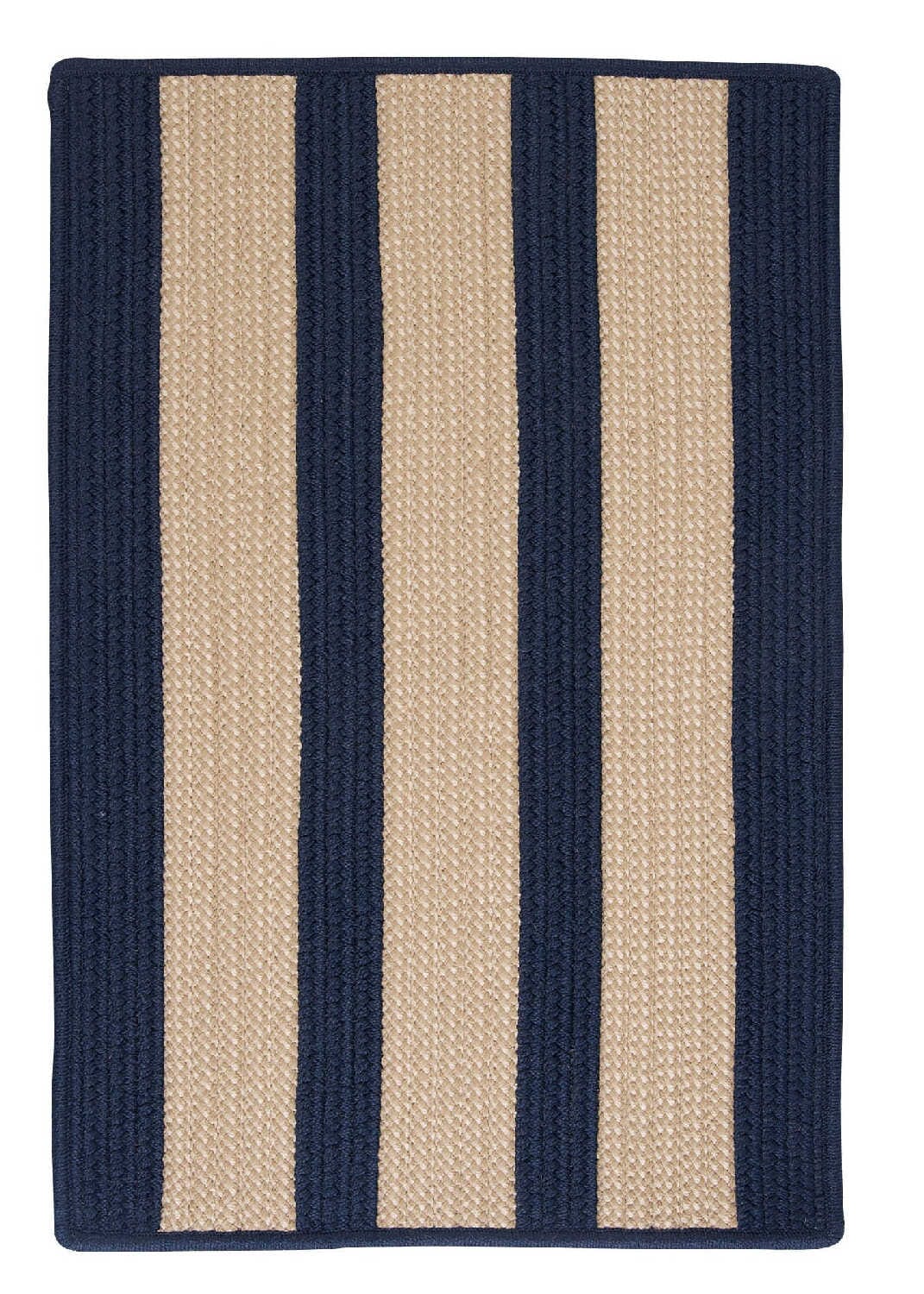 Colonial Mills Boat House Bt59 Navy / Blue / Neutral Striped Area Rug