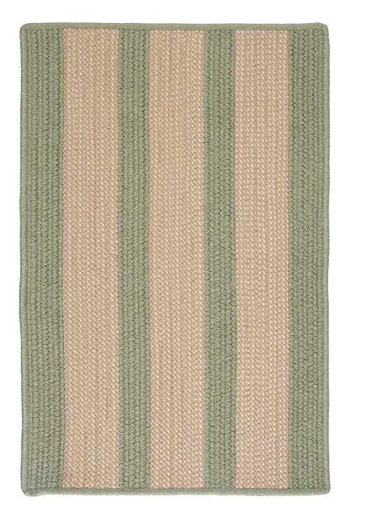 Colonial Mills Boat House Bt69 Olive / Green / Neutral Striped Area Rug