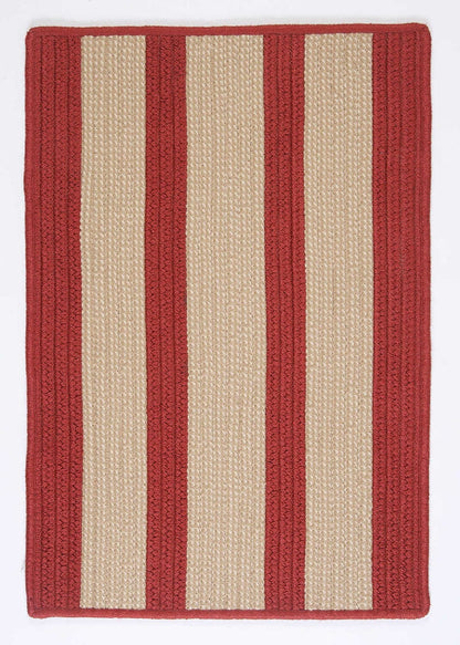 Colonial Mills Boat House Bt79 Rust Red / Red / Neutral Striped Area Rug