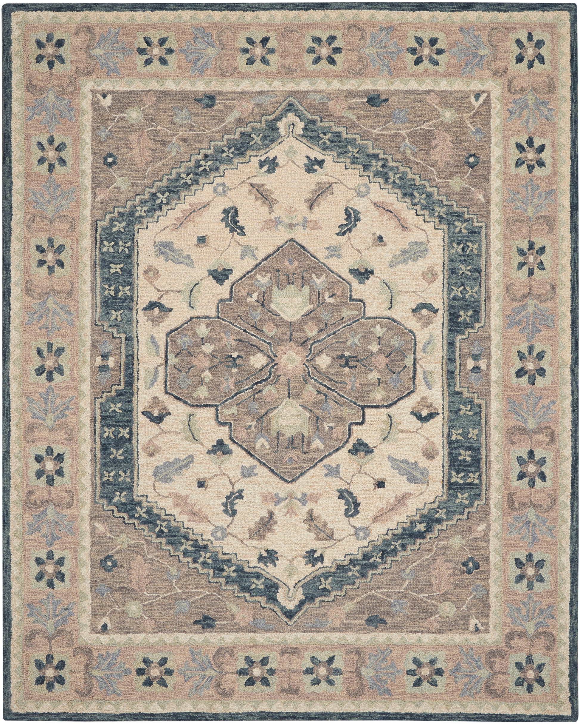 Nourison Bahari Bah03 Grey Area Rug