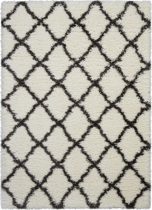 Nourison Luxe Shag Lxs02 White Shag Area Rug