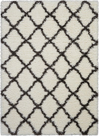 Nourison Luxe Shag Lxs02 White Shag Area Rug