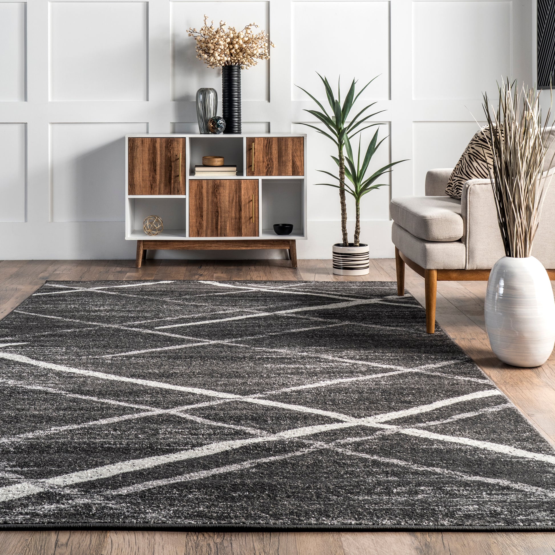 Nuloom Thigpen Contemporary Nth1498B Charcoal Area Rug