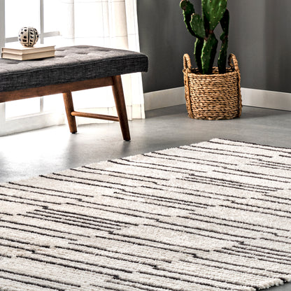 Nuloom Liz Stripes Nli1891A Beige Area Rug