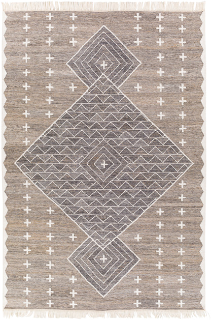 Surya Bursa Bur-2301 Taupe, Charcoal, Cream Area Rug