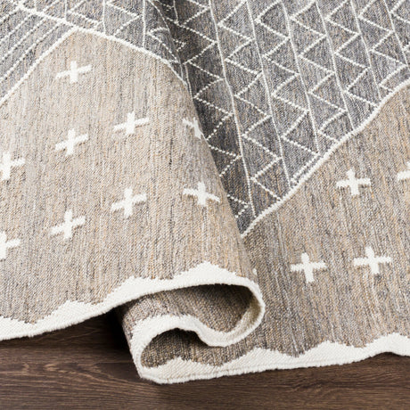 Surya Bursa Bur-2301 Taupe, Charcoal, Cream Rugs.
