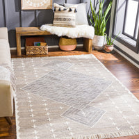 Surya Bursa Bur-2301 Taupe, Charcoal, Cream Area Rug