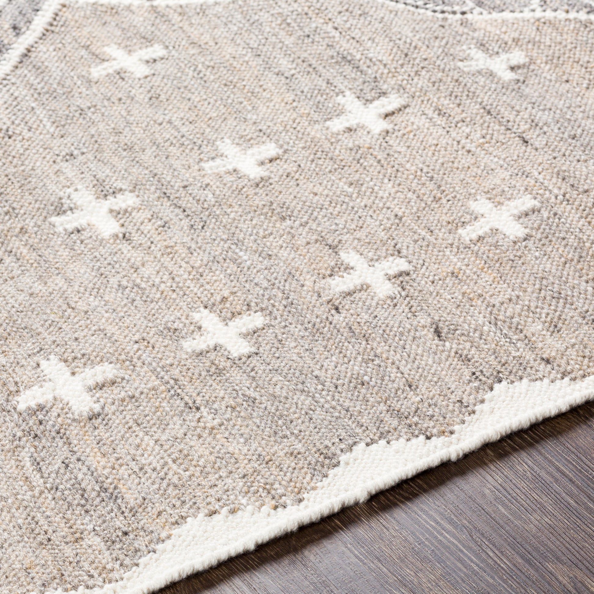 Surya Bursa Bur-2301 Taupe, Charcoal, Cream Area Rug