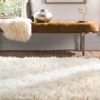 Nuloom Genuine Greek Flokati Nge3561A Natural Area Rug