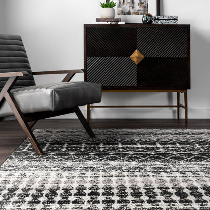 Nuloom Moroccan Blythe Nmo3123A Black Area Rug