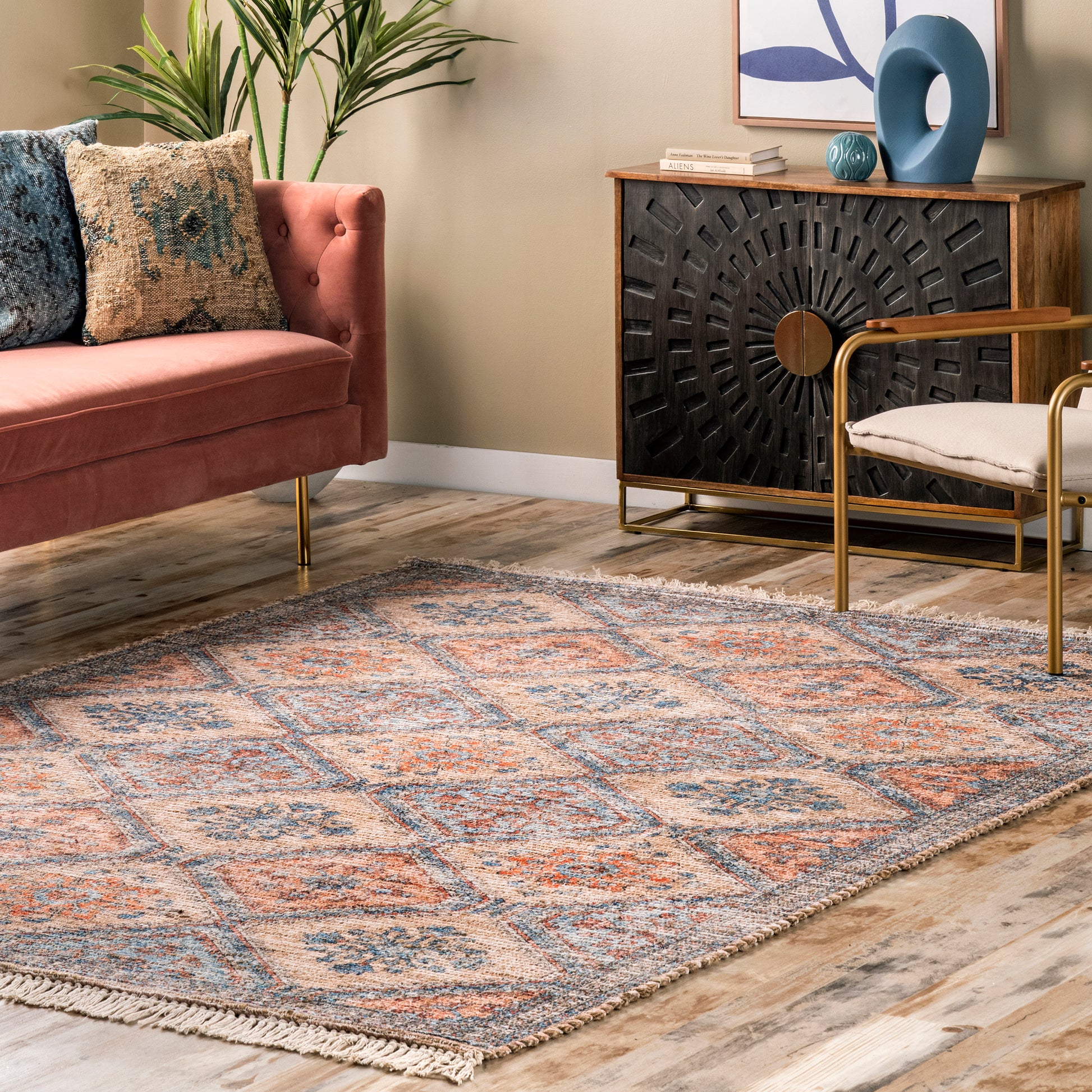 Nuloom Luna Floral Trellis Nlu3466A Multi Area Rug