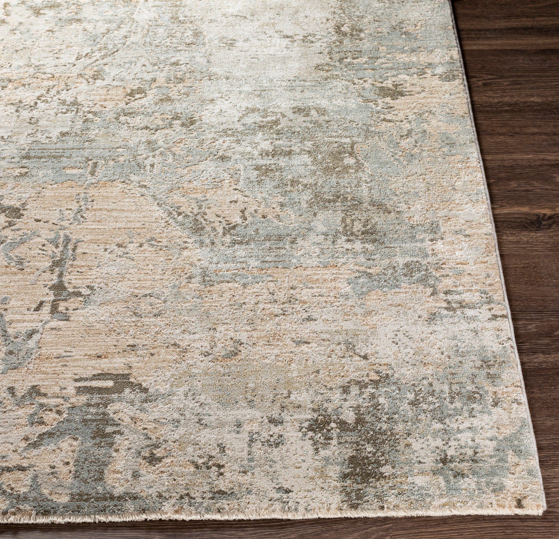 Surya Brunswick Bwk-2308 Sage, Light Gray, White, Ice Blue Area Rug