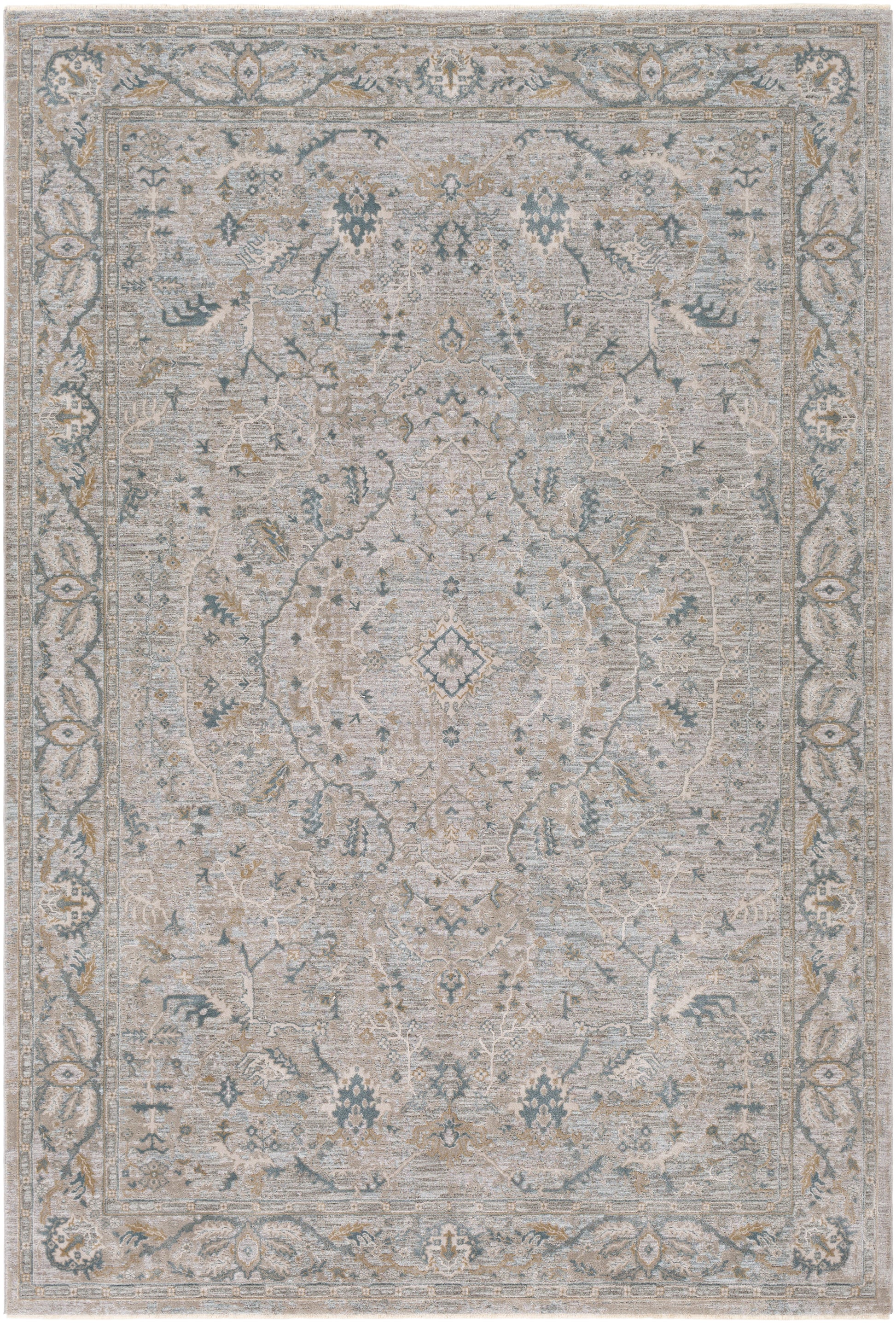 Surya Brunswick Bwk-2313 Beige, Khaki, Sage, Denim Area Rug