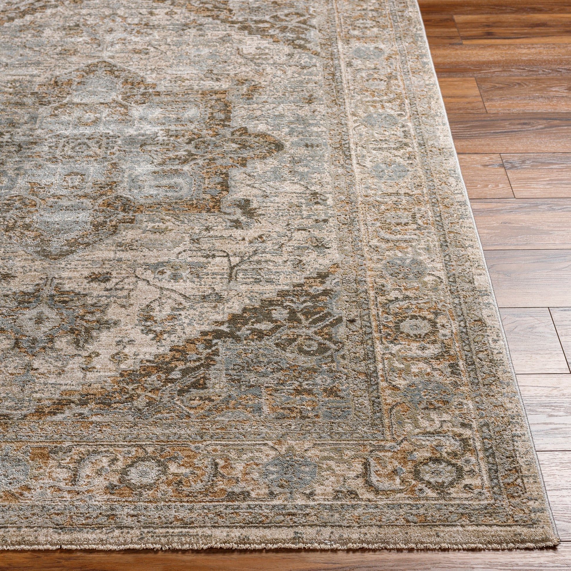 Surya Brunswick Bwk-2318 Dusty Sage, Charcoal Area Rug