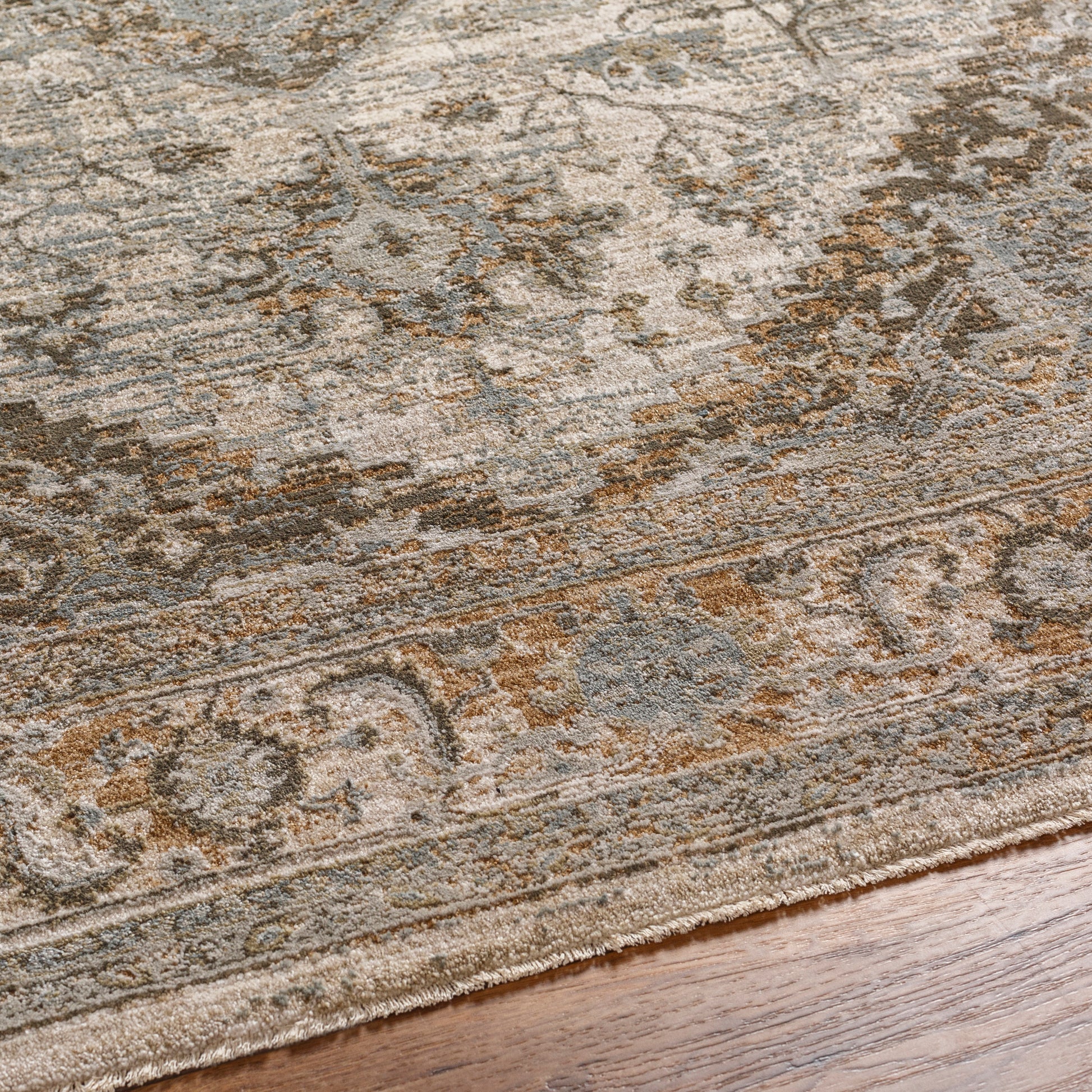 Surya Brunswick Bwk-2318 Dusty Sage, Charcoal Area Rug