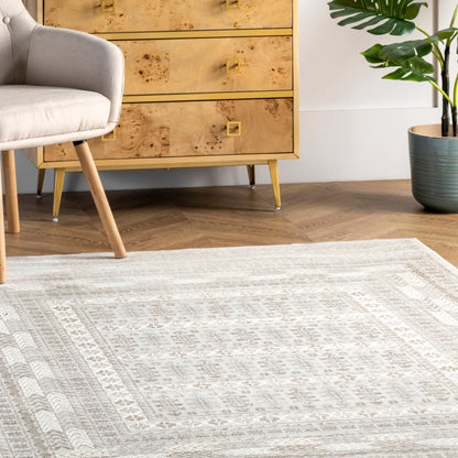 Nuloom Binata Tribal Nbi1855A Beige Area Rug