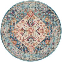 Nourison Passion Psn23 Ivory/Light Blue Area Rug