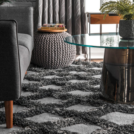 Nuloom Francene Trellis Nfr1462A Dark Gray Rug.