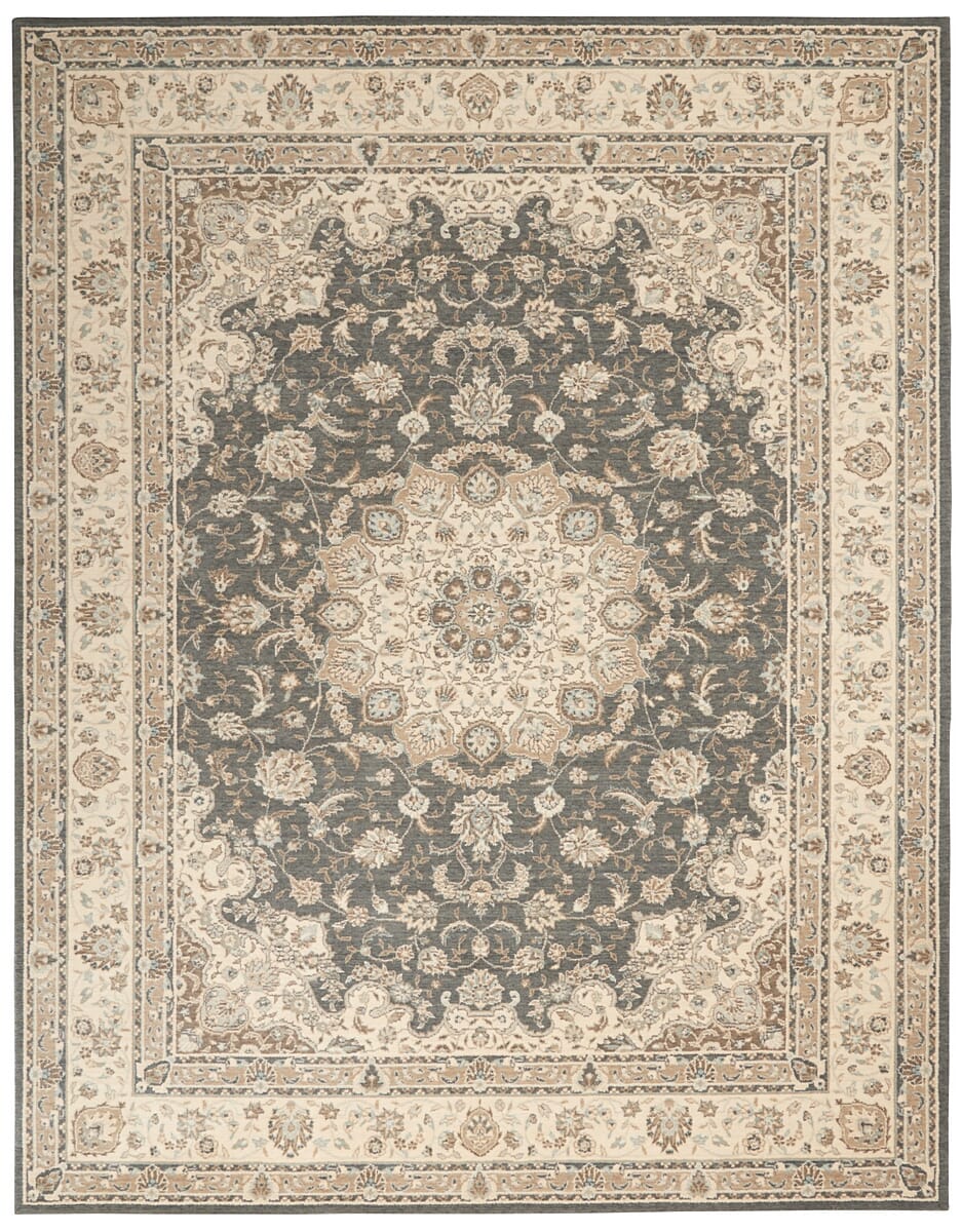 Nourison Living Treasures Li15 Grey / Ivory Area Rug