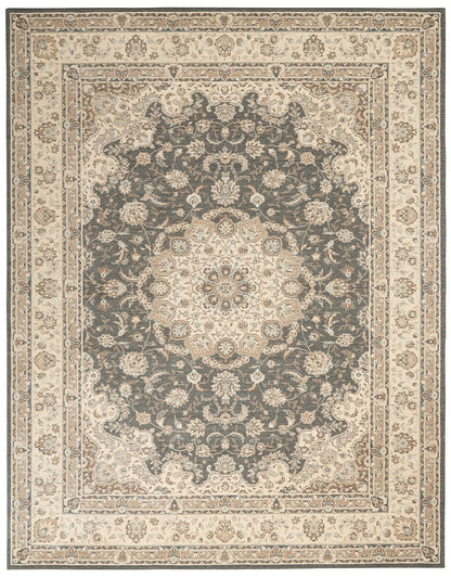 Nourison Living Treasures Li15 Grey / Ivory Area Rug