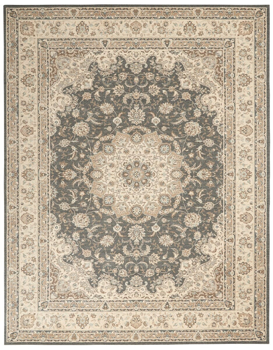 Nourison Living Treasures Li15 Grey / Ivory Area Rug