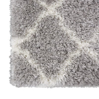 Nourison Luxe Shag Lxs02 Grey Shag Area Rug