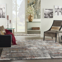 Nourison Tangra Tnr02 Grey/Multi Area Rug