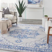 Nourison Whimsicle Whs03 Grey Blue Area Rug