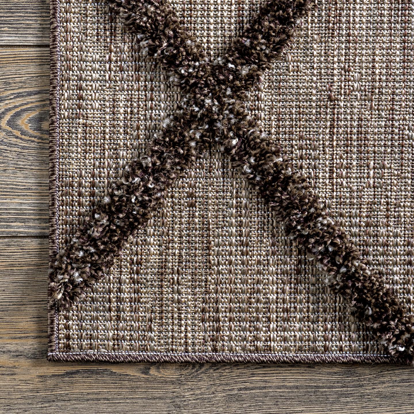 Nuloom Elianna Raised Pendant Nel1391A Brown Area Rug