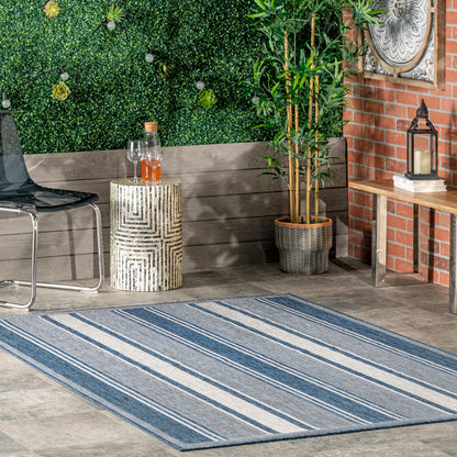 Nuloom Piper Nautical Npi1783A Blue Area Rug