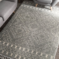 Nuloom Vasiliki Moroccan Nva1836E Silver Area Rug