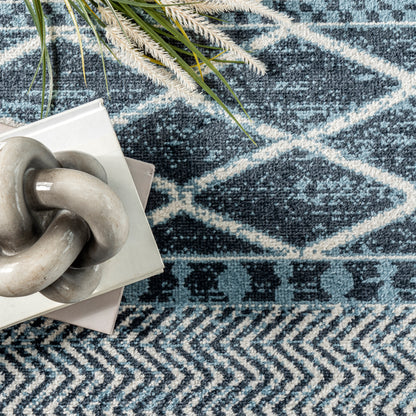 AreaRugs.com Wavaj Nwa1278A Blue Area Rug